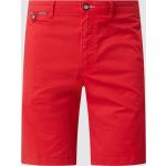 Rote Bugatti Chino-Shorts für Herren Übergrößen 