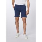 Reduzierte Blaue Nachhaltige Chino-Shorts mit Knopf aus Baumwolle für Herren Große Größen für den für den Sommer 