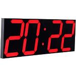 CHKOSDA LED Uhr Digitale Uhr Große Wanduhr mit 18-Zoll-LED-Anzeige, Countdown-Uhr mit 8 einstellbaren Helligkeiten, 16 Alarm einstellen, 12/24-Stunden-Anzeige, Temperatur- und Kalenderanzeige(Rot)