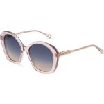 Pinke Chloé Ovale Ovale Sonnenbrillen aus Kunststoff für Damen 