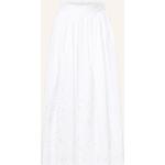 Reduzierte Weiße Chloé Maxi Maxiröcke mit Reißverschluss aus Baumwolle für Damen Größe M 