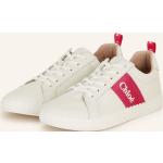 Weiße Chloé Low Sneaker aus Glattleder leicht für Damen Größe 36 