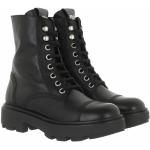 Miu Miu Boots & Stiefeletten - Lace Up Booties Leather - in black - für Damen