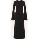 Reduzierte Schwarze Langärmelige Chloé V-Ausschnitt Strickkleider aus Wolle für Damen Größe M 