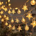 Reduzierte Sterne Kugellichterketten mit Halloween-Motiv aus Kristall batteriebetrieben 
