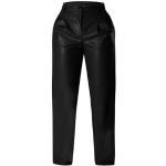 Schwarze Elegante Trachtenshorts aus Leder für Damen Größe XL für den für den Winter 
