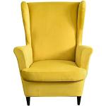 Gelbe Sesselhussen aus Stoff maschinenwaschbar 2-teilig 