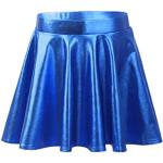 Royalblaue Mini A Linien Kinderröcke mit Pailletten aus Satin Handwäsche für Mädchen Größe 158 für den für den Sommer 