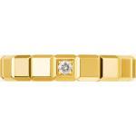 Goldene Chopard Ice Cube Goldringe aus Gold 18 Karat mit Diamant für Damen Größe 53 