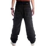 Schwarze Bestickte Hip Hop Jeans mit Stickerei aus Leinen Handwäsche für Herren Größe S für den für den Frühling 