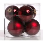 Bordeauxrote Runde Christbaumkugeln & Weihnachtsbaumkugeln matt aus Glas 20-teilig 