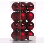 Bordeauxrote Christbaumkugeln & Weihnachtsbaumkugeln matt aus Kunststoff bruchsicher 16-teilig 