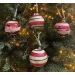 Pinke Zeitzone Christbaumkugeln & Weihnachtsbaumkugeln 6-teilig 