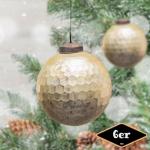 Gelbe Runde Christbaumkugeln & Weihnachtsbaumkugeln aus Glas 6-teilig 