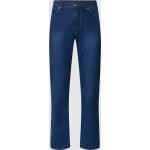 Blaue Christian Berg Men Slim Fit Jeans mit Reißverschluss aus Baumwollmischung für Herren Weite 33, Länge 30 