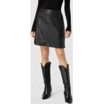 Schwarze Christian Berg Mini Kunstlederröcke mit Reißverschluss aus Leder für Damen Größe XL 