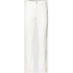 Offwhitefarbene Christian Berg Röhrenhosen mit Reißverschluss aus Baumwollmischung für Damen Größe XS Weite 44, Länge 28 