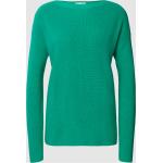 Smaragdgrüne Unifarbene Christian Berg Strickpullover aus Baumwolle für Damen Größe XL 