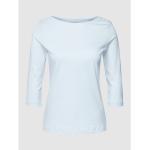 Hellblaue 3/4-ärmelige Christian Berg T-Shirts aus Baumwolle für Damen Größe XL 
