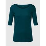 Reduzierte Petrolfarbene Unifarbene Christian Berg T-Shirts aus Baumwolle für Damen Größe XS 