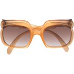 Orange Dior Rechteckige Damensonnenbrillen aus Acetat 