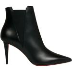 Schwarze Christian Louboutin Ankle Boots & Klassische Stiefeletten aus Leder für Damen Größe 36 