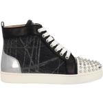 Reduzierte Schwarze Christian Louboutin High Top Sneaker & Sneaker Boots mit Schnürsenkel aus Kunstfaser für Damen Größe 35,5 