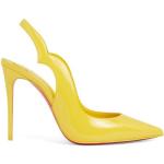 Gelbe Unifarbene Christian Louboutin Pfennigabsatz High Heels & Stiletto-Pumps aus Kalbsleder für Damen Größe 41 