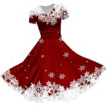 Rote Langärmelige Der Grinch Langarmkleider aus Tüll für Damen Größe 3 XL Weihnachten 