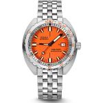 Orange 30 Bar wasserdichte Wasserdichte Schweizer Chronometer Armbanduhren aus Edelstahl mit Saphir mit Saphirglas-Uhrenglas mit Edelstahlarmband zum Tauchen 