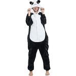 Schwarze Panda-Kostüme aus Flanell für Damen Größe M 