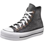 Reduzierte Silberne Converse Chuck Taylor All Star High Top Sneaker & Sneaker Boots aus Textil für Damen Größe 41,5 