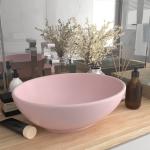 Rosa Ovale Handwaschbecken & Gäste-WC-Waschtische matt aus Keramik 