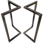 Graue Industrial Tischgestelle & Tischkufen aus Metall Breite 0-50cm, Höhe 0-50cm, Tiefe 0-50cm 2-teilig 
