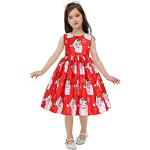 Rote Elegante Ärmellose Kinderfestkleider mit Reißverschluss für Mädchen 