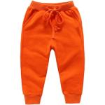 Orange Unifarbene Kinderhosen aus Baumwolle für Mädchen Größe 98 