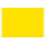 Gelbe Unifarbene Ciffre Damensarongs & Damenpareos mit Fransen mit Schnalle aus Viskose für den für den Sommer 