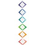 CIM Metall Windspiel - Crystal Rainbow Chain Squar