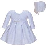 Cinda Baby-Mädchen-Spitze-Tauf-Party-Kleid mit Mütze Weiß 62-68/ 3-6 Monate (Mit bolero)