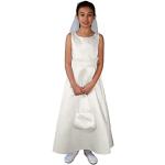 Elfenbeinfarbene Bestickte Cinda Kinderfestkleider aus Satin für Mädchen Größe 158 für den für den Winter 