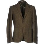 Reduzierte Olivgrüne Tweed-Sakkos mit Knopf aus Polyamid für Herren 