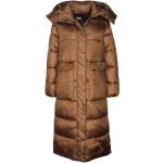 Reduzierte Braune Gesteppte Oversize Cinque Maxi Stehkragen Damensteppmäntel & Damenpuffercoats aus Nylon gepolstert Größe S für den Winter 