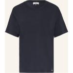 Dunkelblaue Kurzärmelige Cinque T-Shirts Metallic aus Jersey für Damen Größe S 