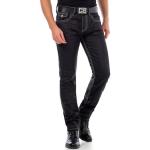 Reduzierte Schwarze Unifarbene Cipo & Baxx 5-Pocket Jeans aus Denim für Herren Größe XXL 