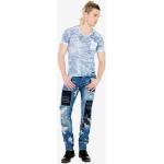 Blaue Bestickte Cipo & Baxx Ripped Jeans & Zerrissene Jeans aus Denim für Herren Größe XXL 