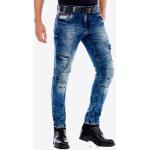Reduzierte Blaue Cipo & Baxx Straight Leg Jeans aus Denim für Herren Größe XXL 