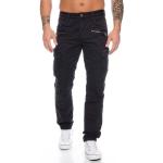 Reduzierte Schwarze Bestickte Sportliche Cipo & Baxx Slim Fit Jeans mit Reißverschluss aus Denim für Herren 