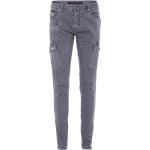 Graue Slim Fit Jeans aus Denim für Herren Größe XXL Weite 31, Länge 34 für den für den Sommer 