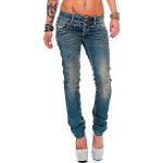 Blaue Cipo & Baxx Slim Fit Jeans aus Baumwolle für Damen Weite 29 