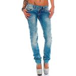 Blaue Cipo & Baxx Skinny Jeans aus Baumwolle für Damen Weite 27 